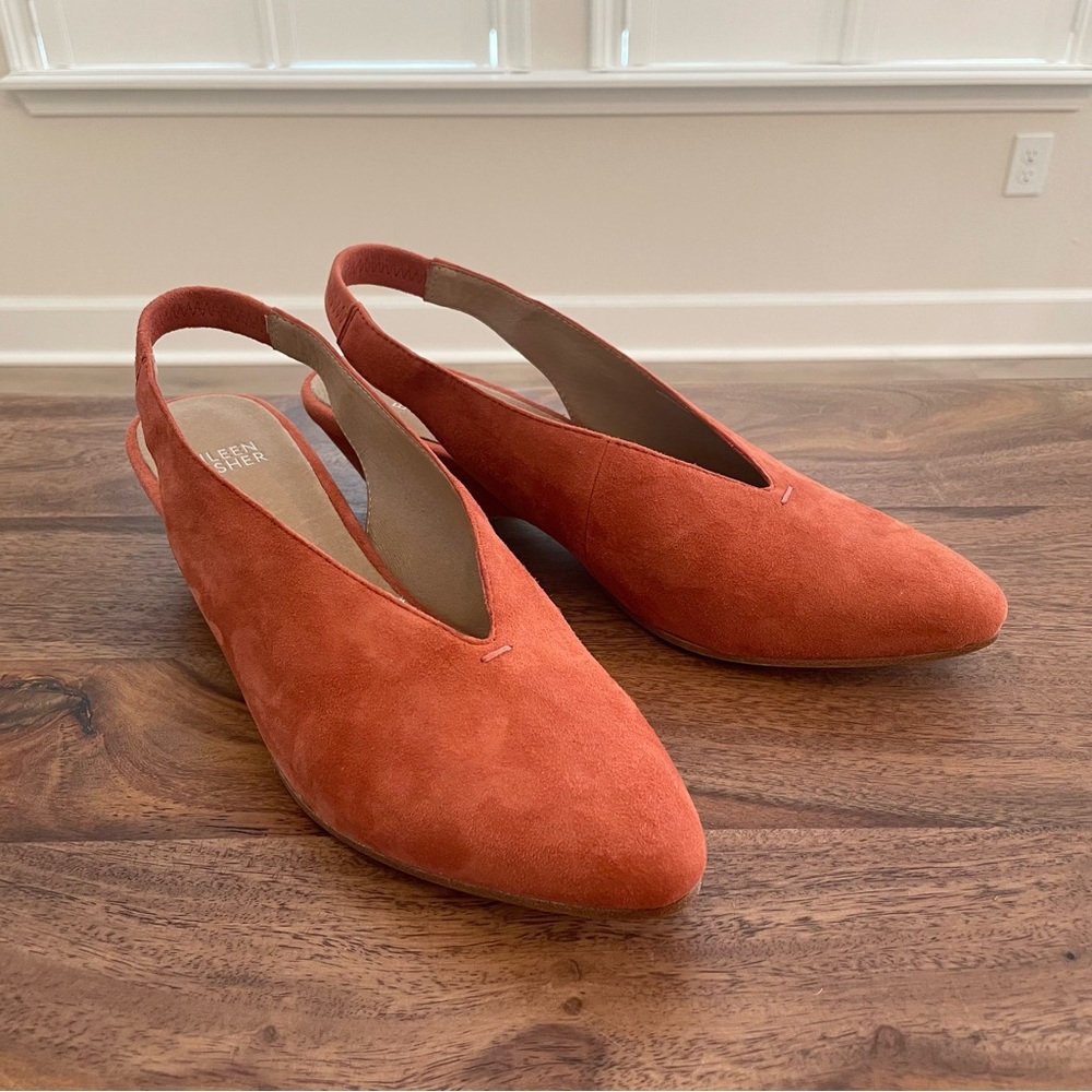 Eileen Fisher Gatwick Slingback Pump in Spice Suede - Picture 8 of 12